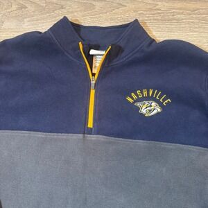Nashville Predators NHL Fleece 1/4 Zip Pullover Sweatshirt Men's 2XL